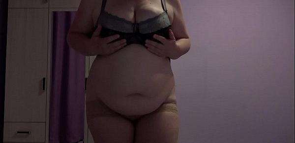  When my husband is sleeping, I cheating on him with a male in front of the webcam. Fetish with panties and golden shower from a mature fat milf.